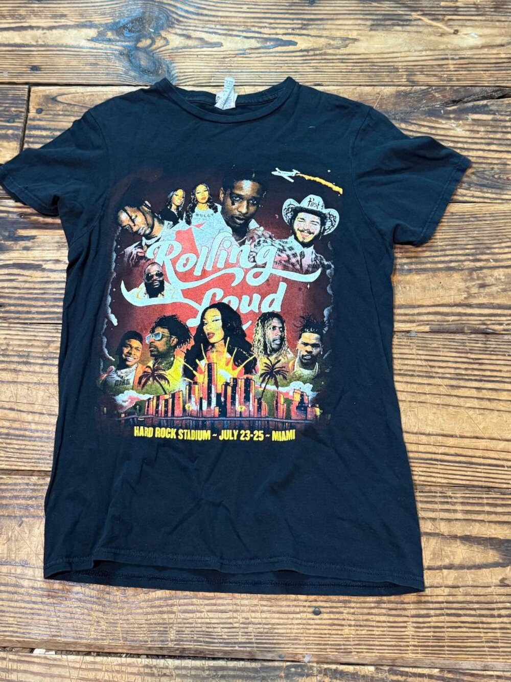 Rolling Loud Tour Shirt Miami 2021 Women Small A$AP Rocky Post Malone  AOP Trav
